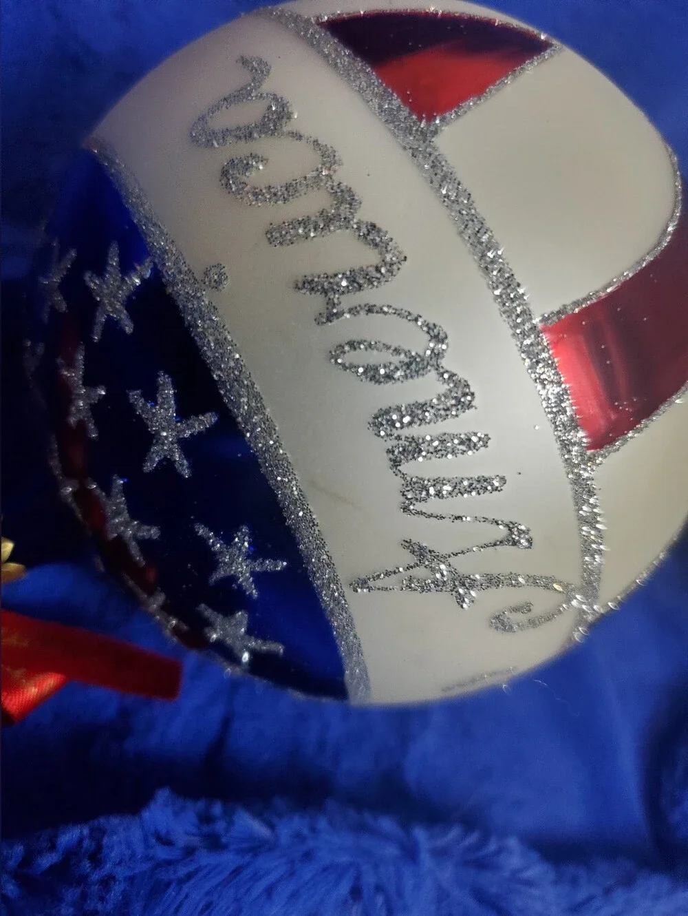 Waterford Holiday Heirlooms God Bless America Ball Collectors Ornament : READ